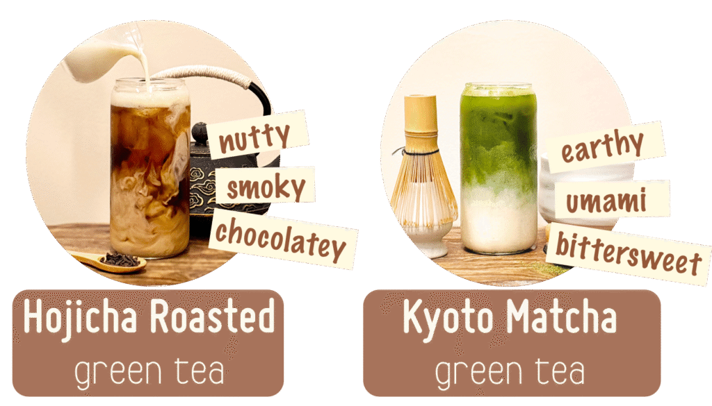 Hojicha Roasted and Kyoto Matcha